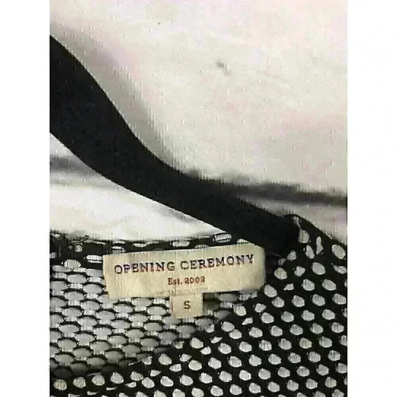 Opening Cermony Womens Size S White/Black Short Sleeve Dress Knee Length - Picture 3 of 5